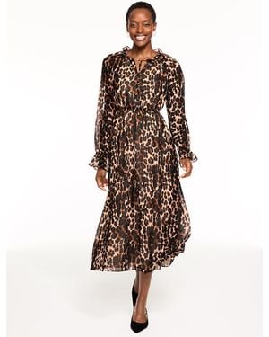 Talbots Fit & Flare Midi Dress - Natural