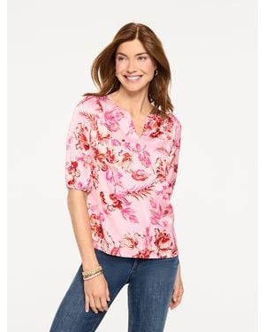 Talbots Soft Satin Charmeuse Top - Red