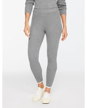 Talbots Ribbed Sweater Leggings - Gray