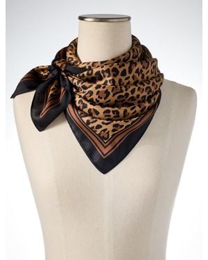 Talbots Fabulous Leopard Square Scarf - Brown