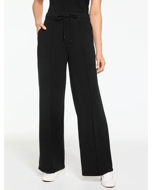Talbots Airknit Stretch Wide Leg Trousers - Black