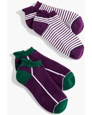Talbots T By Colourblock 2-pack Socks - Purple
