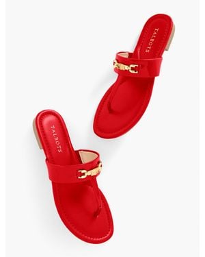 Talbots Gia Bamboo Thong Sandals - Red