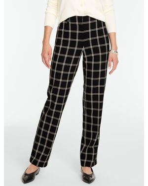 Talbots Southampton Tailored Stretch Straight Leg Trousers - Black