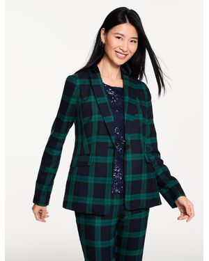 Talbots Dashing Tartan Blazer - Green