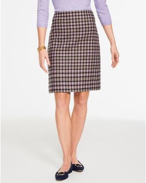 Talbots Pemberley Plaid A-line Skirt - Green
