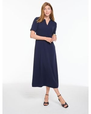 Talbots Easy Travel Collared Dress - Blue