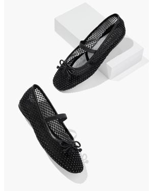 Talbots Blaine Soft Sole Mesh Rhinestone Ballet Flats - Metallic