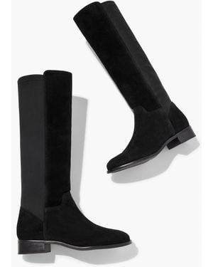 Talbots Tish Stretch Faux Suede Tall Boots - Black