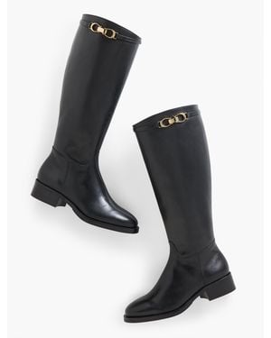 Talbots Waverly Vachetta Tall Riding Boots - Black