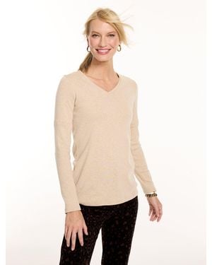 Talbots V-neck T-shirt - Natural