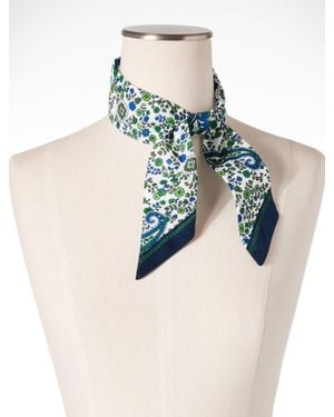 Talbots Heritage Paisley Skinny Scarf - Blue