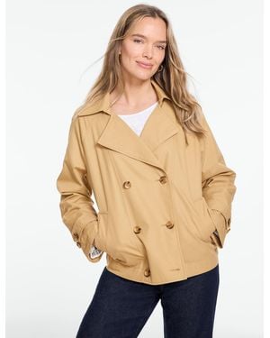 Talbots Cinched Trench Coat - Blue