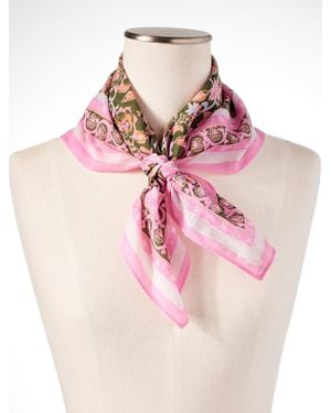 Talbots Floral Vines Square Scarf - Pink
