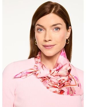 Talbots Foliage Blooms Square Scarf - Pink