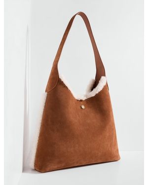Talbots Hayden Suede Large Hobo Bag - Brown