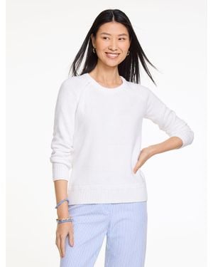 Talbots Crewneck Raglan Jumper - White