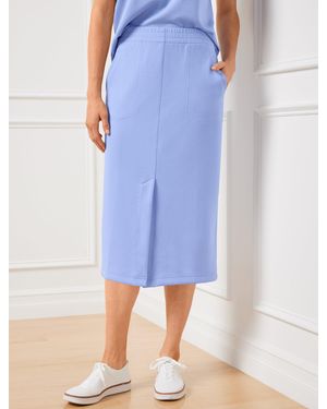 Talbots Airknit Stretch Column Skirt - Blue