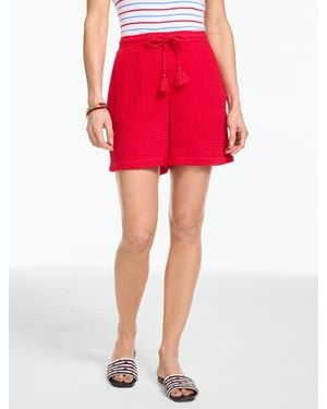 Talbots Gauze Pull-on Shorts - Red