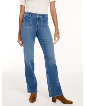 Talbots Knit Denim Bootcut Jeans - Blue