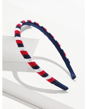 Talbots Seed Bead Skinny Headband - Blue