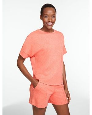 Talbots Airknit Stretch Short Sleeve Crewneck T-shirt - Pink