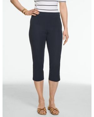 Talbots Cotton Bi-stretch Capri Pants - Blue