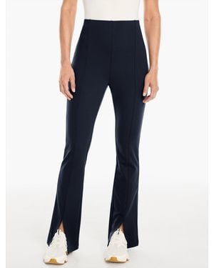 Talbots Tech Stretch Split Flare Leg Trousers - Blue