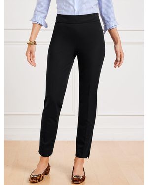 Talbots Chatham Cotton Bi-stretch Slim Ankle Trousers - Black