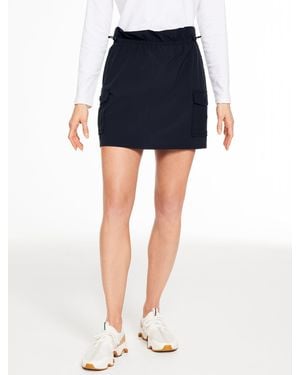 Talbots Lightweight Woven Stretch Cargo Skirt - Blue