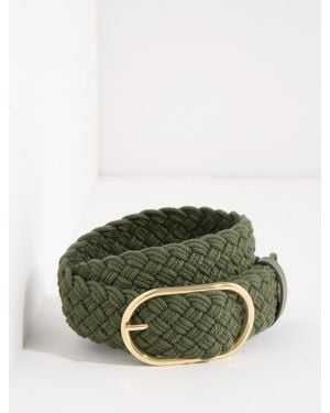 Talbots Braided Rope Belt - Green