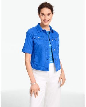 Talbots Short Sleeve Jean Jacket - Blue