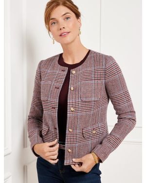 Talbots Shetland Crop Jacket - Purple