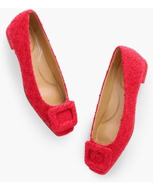 Talbots Sutton Buckle Flats - Red