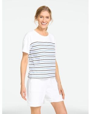 Talbots Supersoft Jersey Boxy Crewneck T-shirt - White