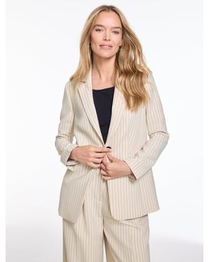 Talbots Double Pinstripe Blazer - Natural
