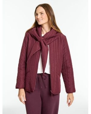 Talbots Quilted Scarf Jacket - Red