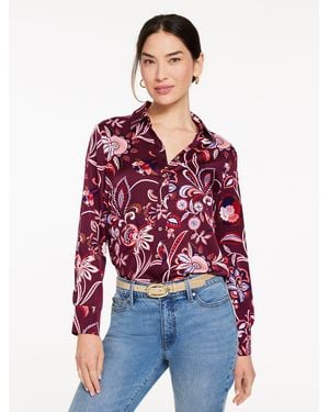 Talbots Soft Satin Charmeuse Shirt - Red