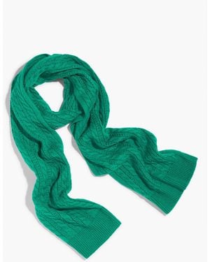 Talbots Soft Cable Knit Scarf - Green