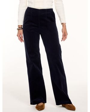 Talbots Stretch Corduroy Pull-on Pants - Blue