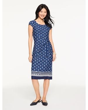 Talbots Effortless Jersey Bella Dress - Blue