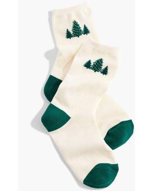 Talbots Christmas Tree Trouser Socks - Blue