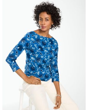 Talbots Bateau Neck T-shirt - Blue
