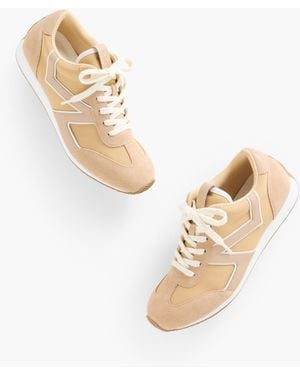 Talbots Alex Leather & Nylon Trainers - Natural