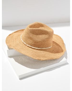 Hat Attack Raffia Crochet Hat - White