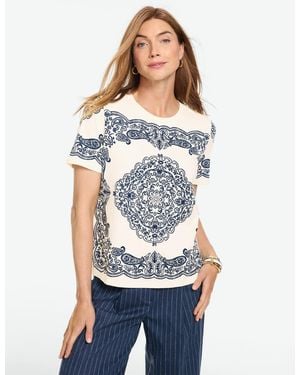 Talbots Short Sleeve Crewneck T-shirt - White