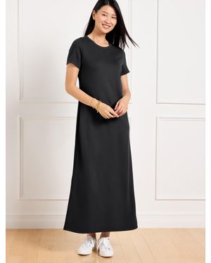 Talbots Effortless Ultraknit Short Sleeve Maxi Dress - Black