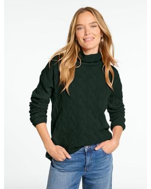 Talbots Cashmere Cable Knit Sweater - Green