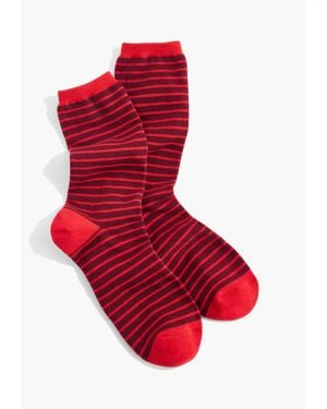 Talbots Bedmond Stripe Trouser Socks - Red