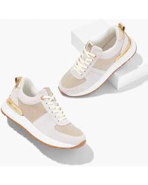 Talbots Darby Suede Metallic Trainers - White